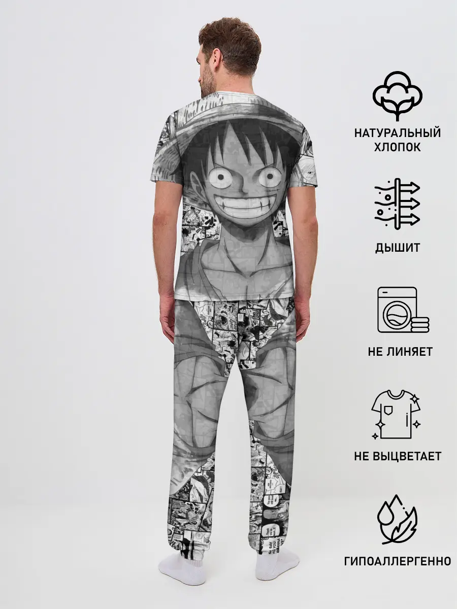 Мужская пижама с брюками / Луфи улыбается one piece