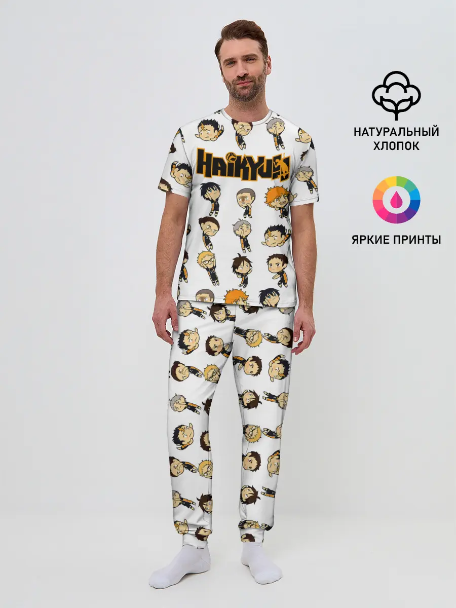 Мужская пижама с брюками / Команда школы Карасуно | Haikyuu!!
