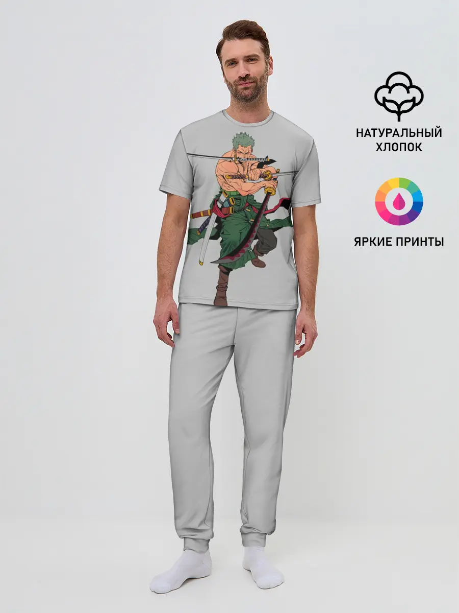 Мужская пижама с брюками / Арт Ророноа Зоро, One Piece