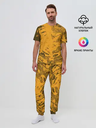 Мужская пижама с брюками / Сплющенная сфера