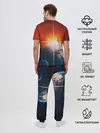 Мужская пижама с брюками / Космос земля 3D