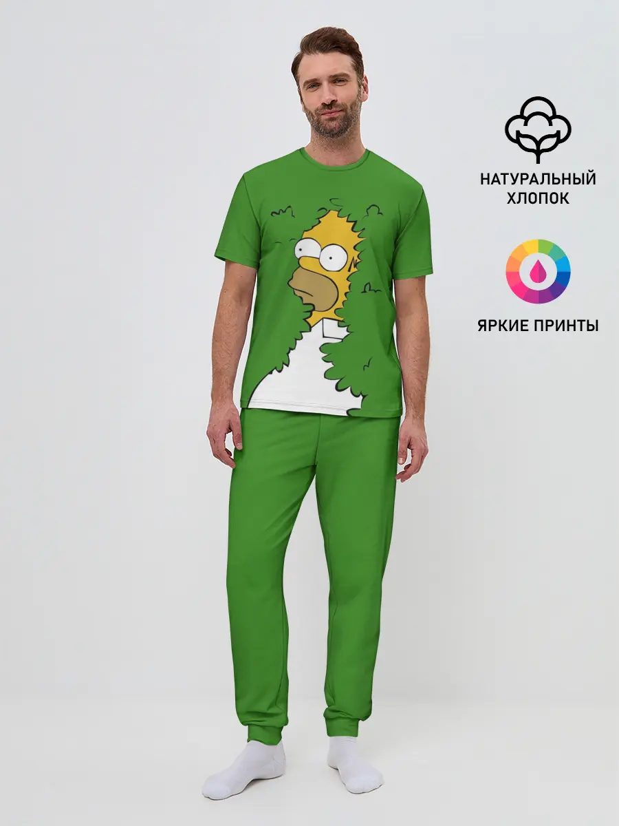 Мужская пижама с брюками / Мем с Гомером