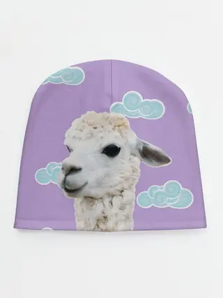 Детская шапка / Облачная лама