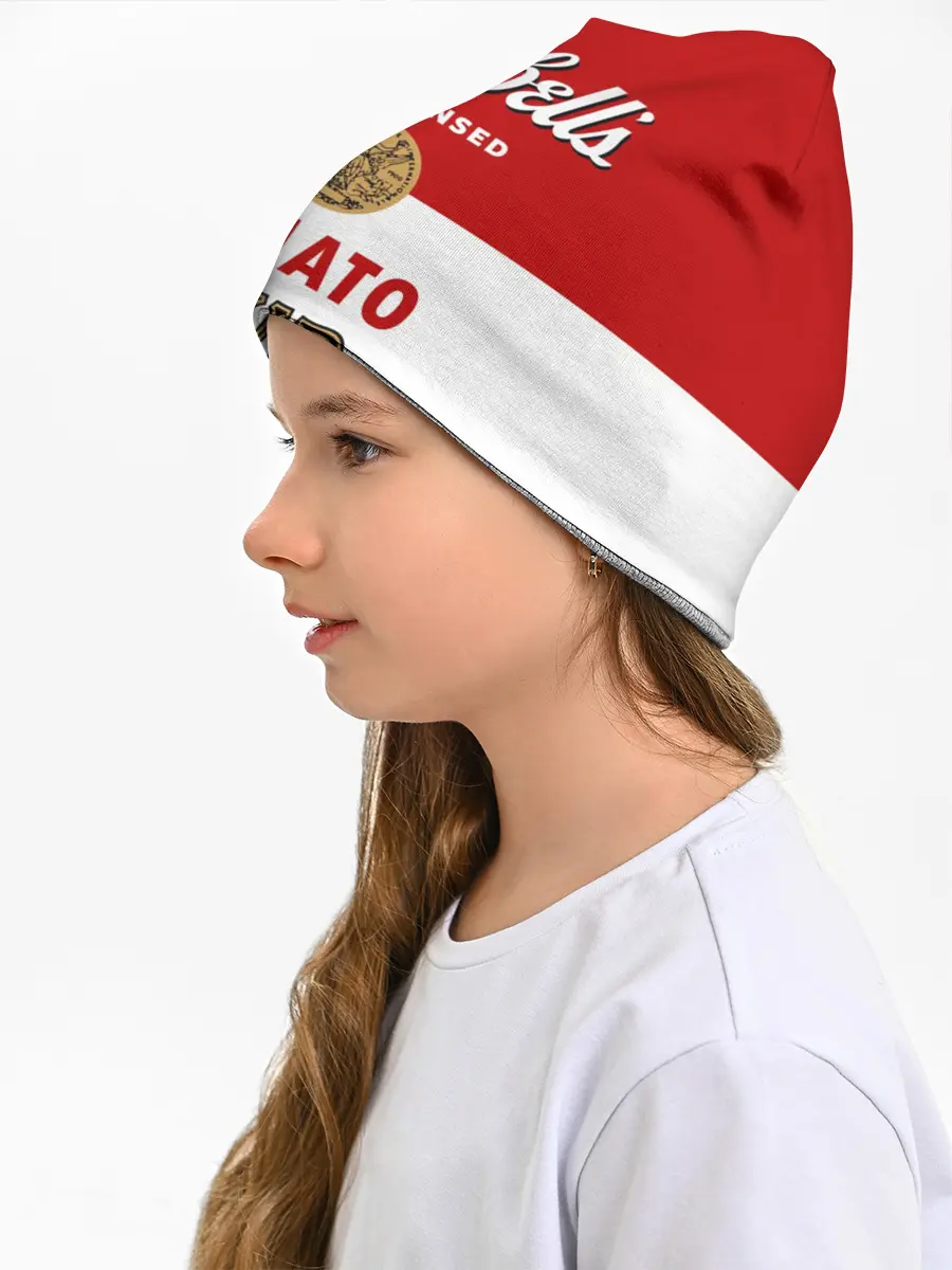 Детская шапка / Банка с супом Кэмпбелл