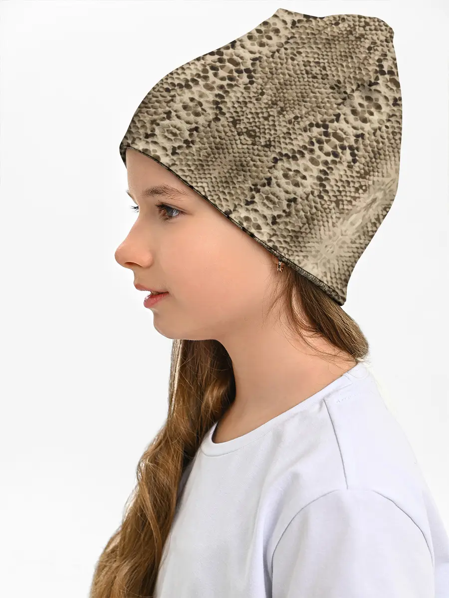 Детская шапка / Кожа питона