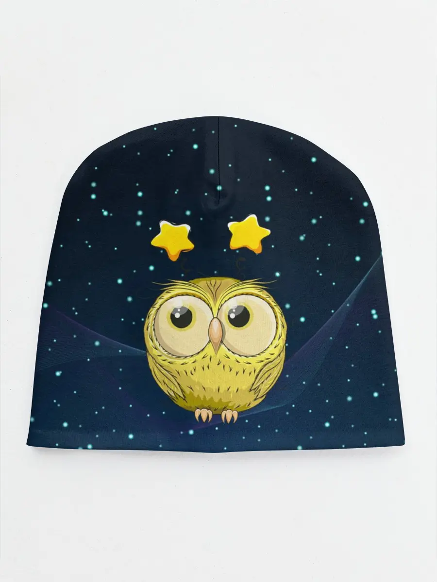 Детская шапка / Сова со звездочками