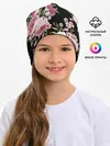 Детская шапка / Пионы на Чёрном