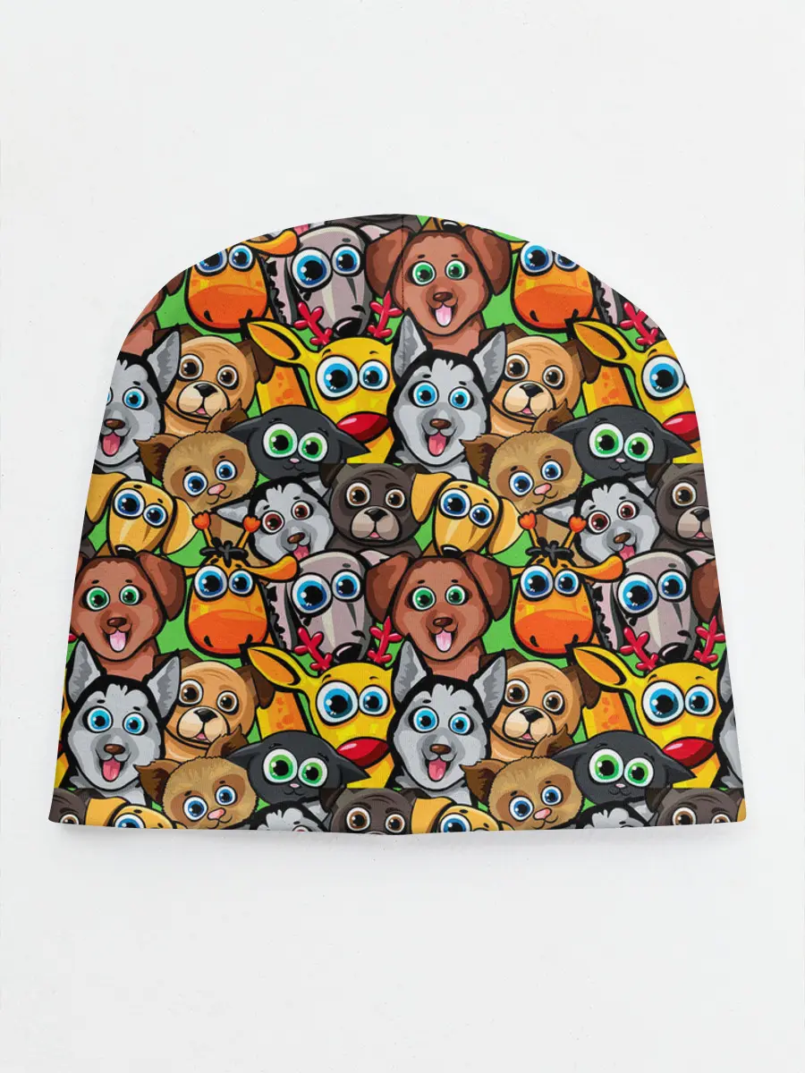 Детская шапка / Веселые собачки