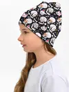 Детская шапка / Черепа и Котики