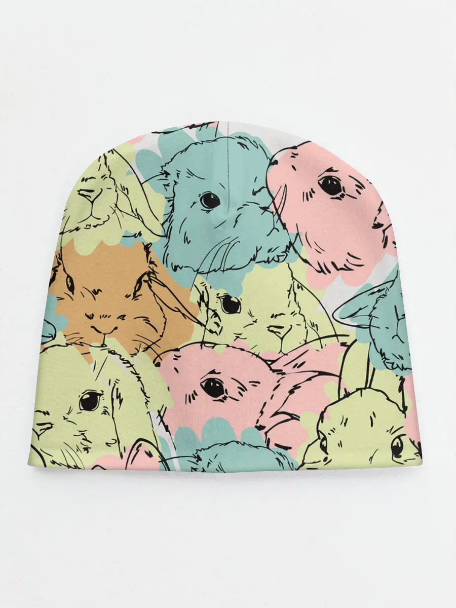 Детская шапка / Акварельные Зайки