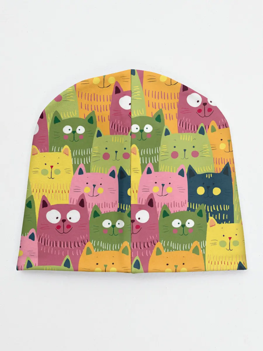 Детская шапка / Коты