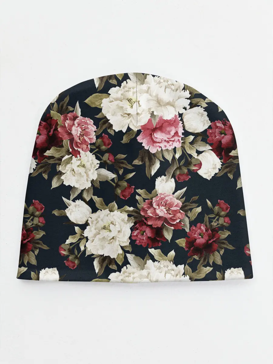 Детская шапка / Акварель, розы