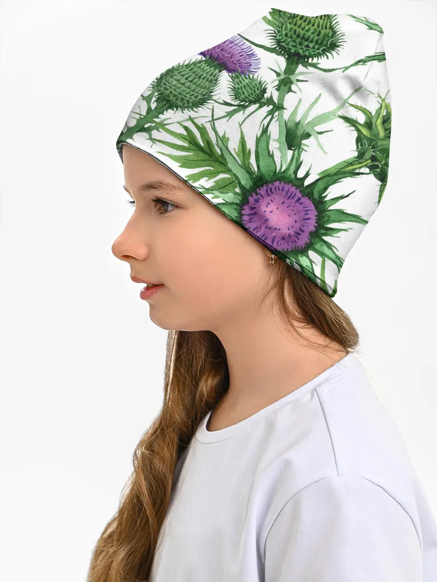 Детская шапка / Цветок репейника