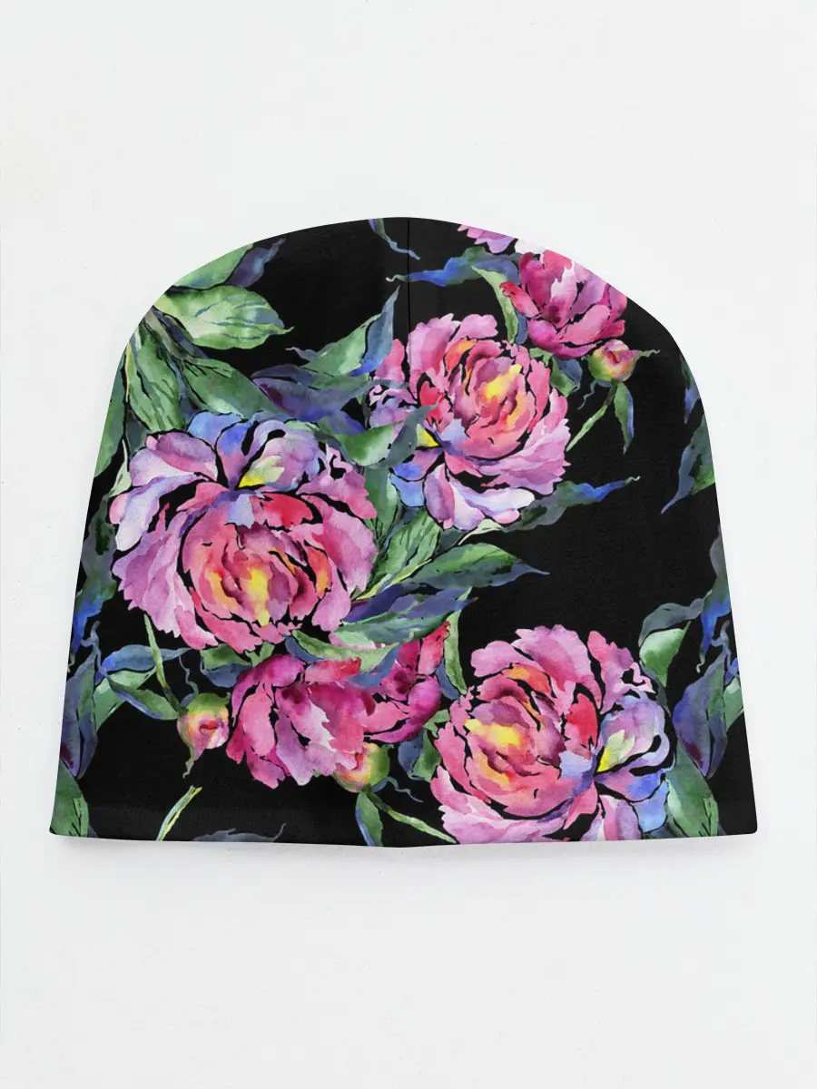 Детская шапка / Розовые пионы