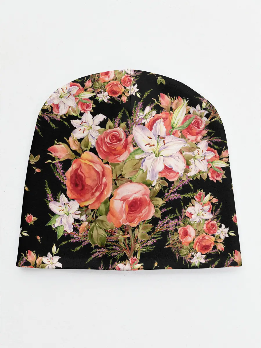 Детская шапка / Лилии и розы