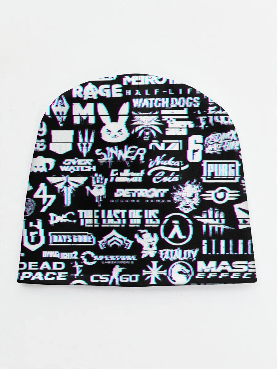 Детская шапка / ЛОГОТИПЫ ИГР GLITCH | ГЛИТЧ