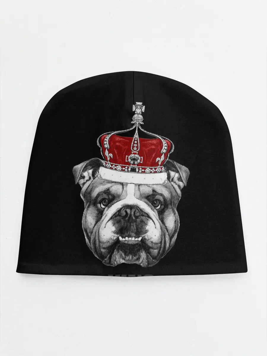 Детская шапка / Английский бульдог с короной