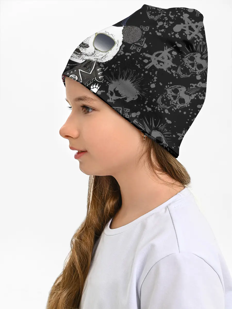 Детская шапка / Панда в косухе