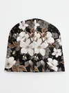 Детская шапка / Белые цветы