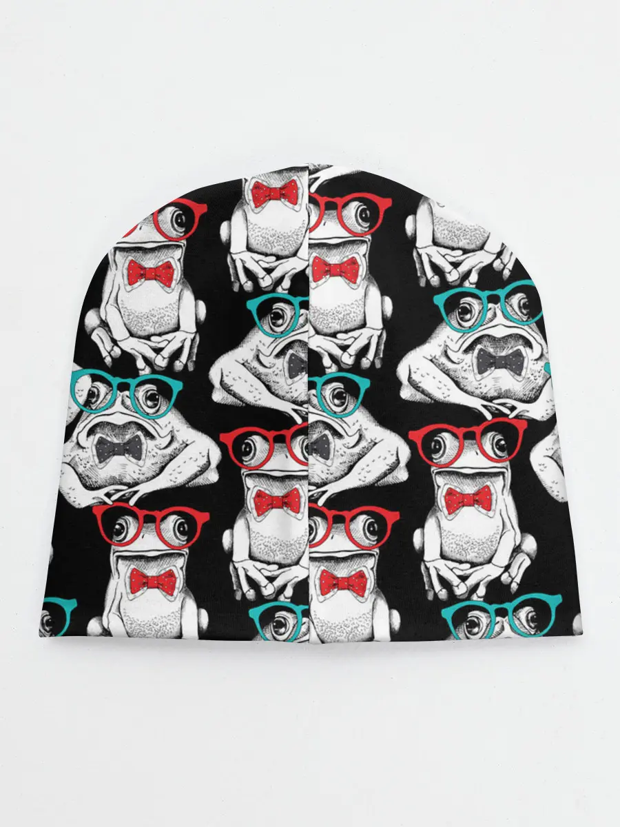 Детская шапка / Лягушки в очках