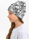 Детская шапка / Белые лошади