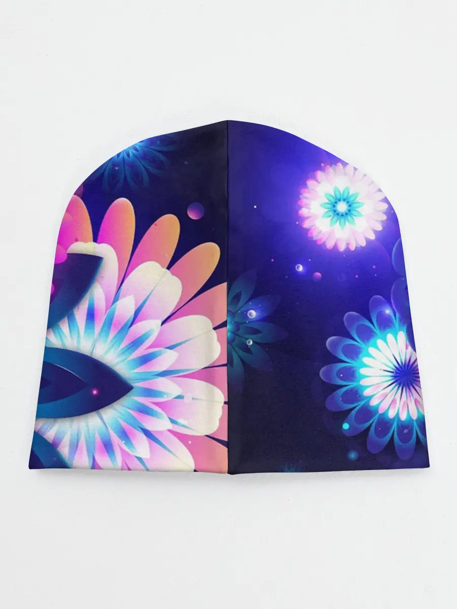 Детская шапка / Неоновые Цветы