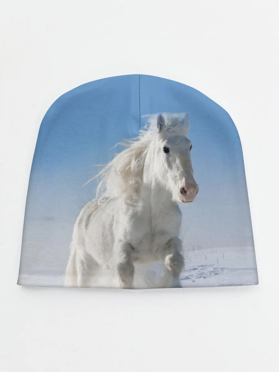 Детская шапка / Белый скакун