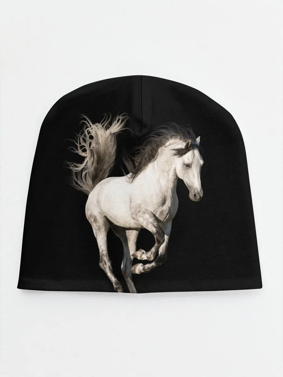 Детская шапка / Серный в яблоках конь