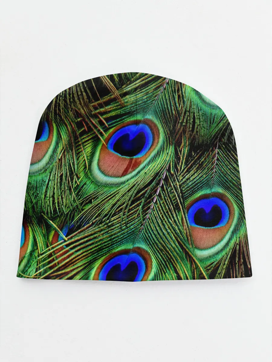 Детская шапка / Перья павлина #1