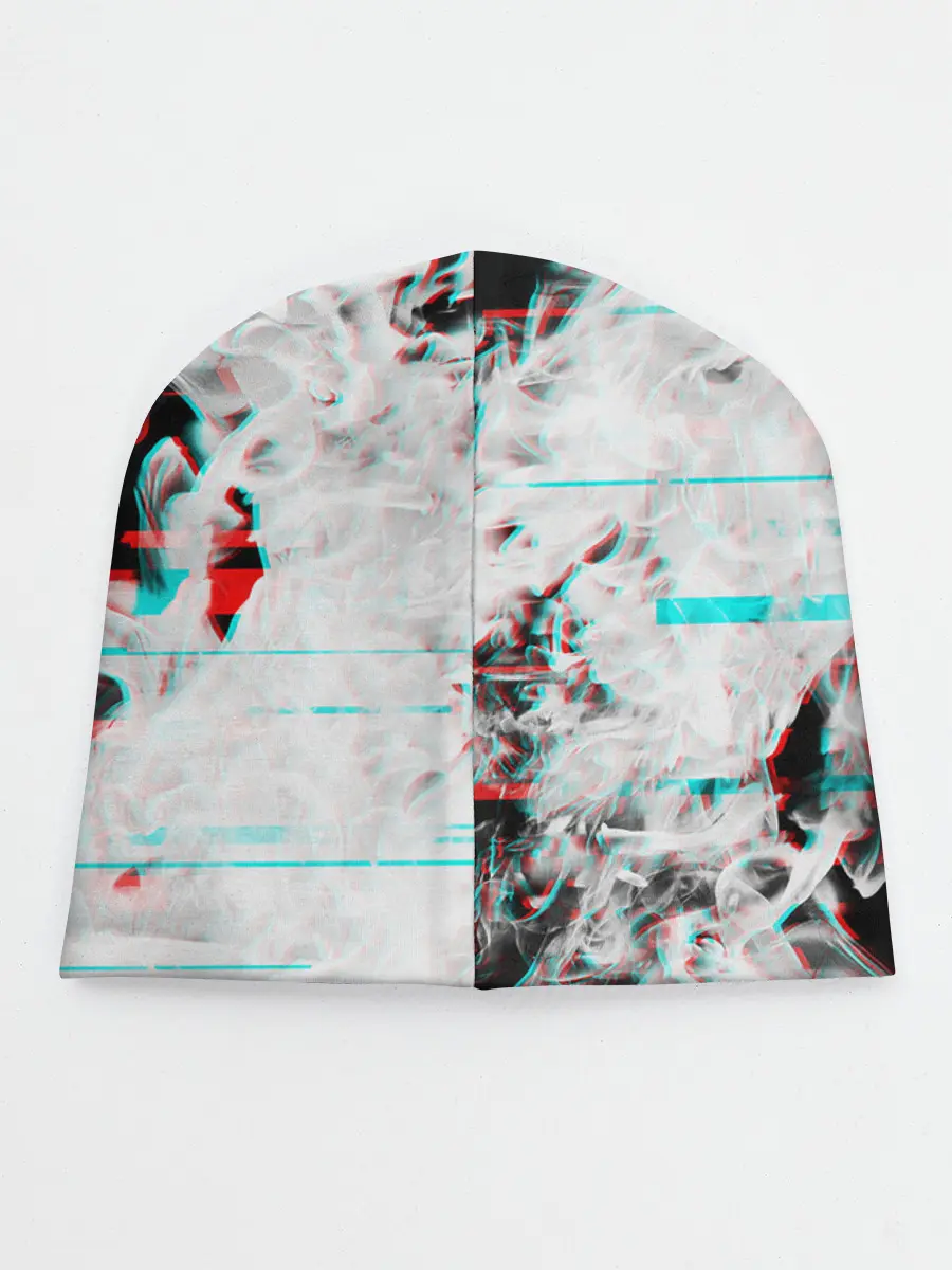 Детская шапка / White flame glitch