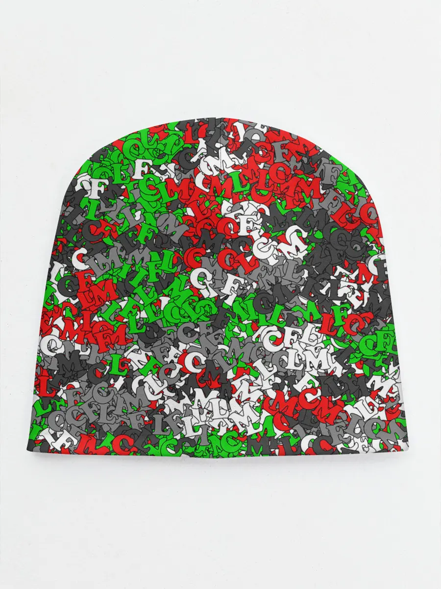 Детская шапка / Камуфляж с буквами FCLM