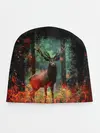Детская шапка / Олень в горящем лесу Сибири