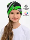 Детская шапка / Зеленая краска