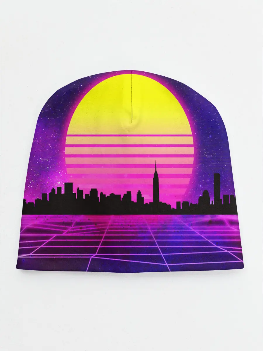 Детская шапка / ГОРОД В НЕОНЕ
