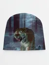Детская шапка / ТИГР В СУМЕРЕЧНОМ ЛЕСУ