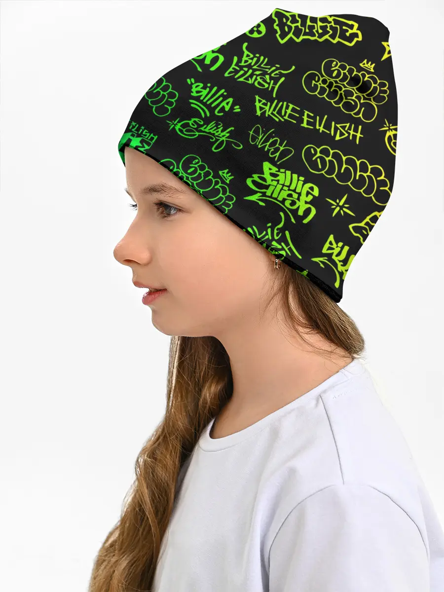 Детская шапка / Billie Eilish Graffiti gradien
