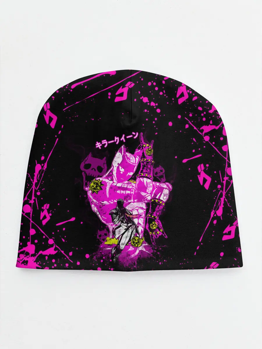 Детская шапка / KILLER QUEEN розовые кляксы