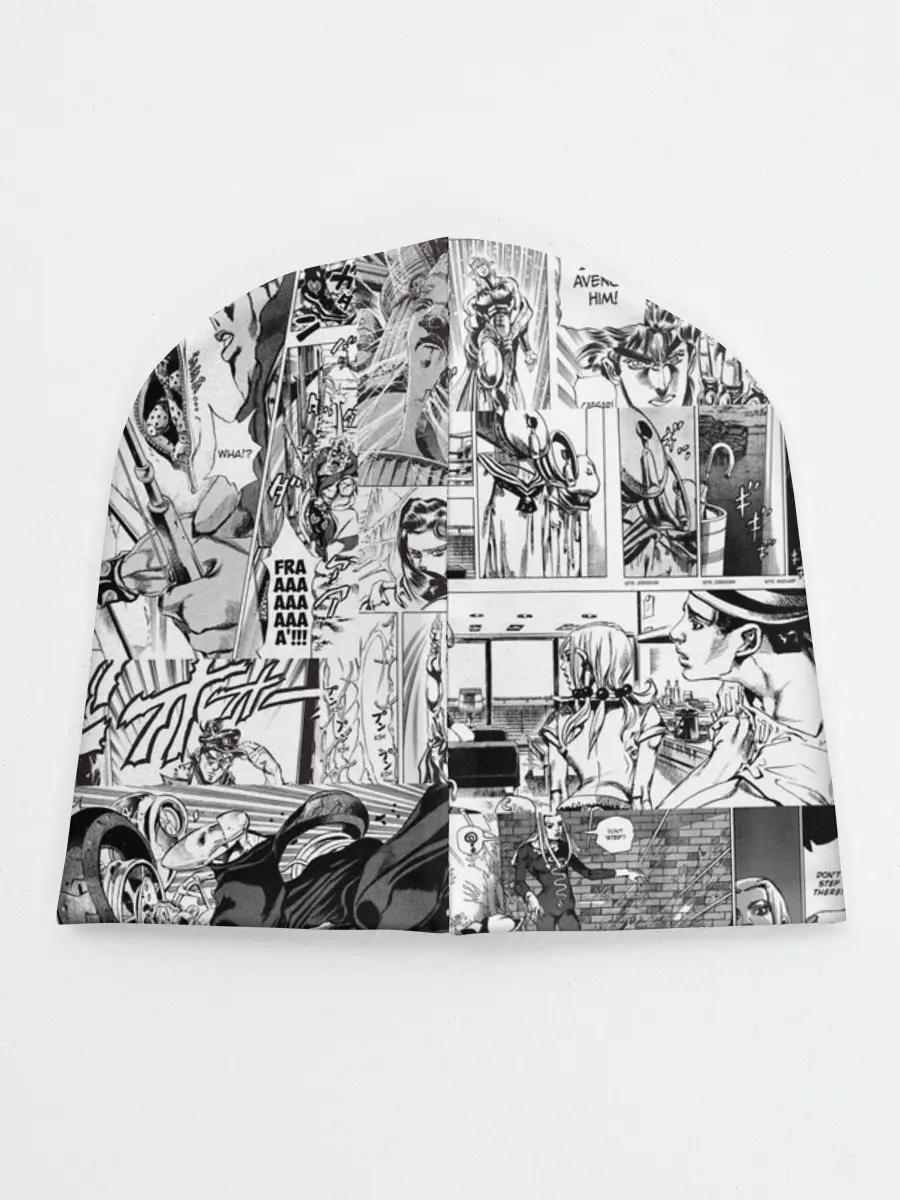 Детская шапка / Чернобелый комикс джоджо