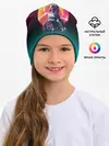 Детская шапка / РЕТРО ЕДИНОРОГ НЕОН