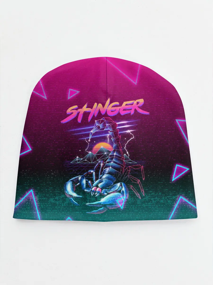 Детская шапка / РЕТРО СКОРПИОН НЕОН