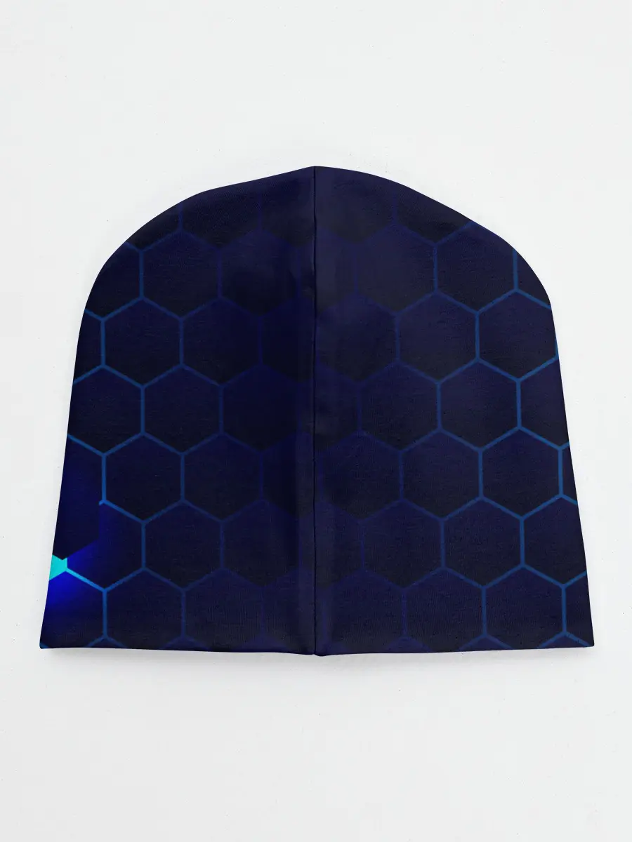 Детская шапка / СИНИЕ СОТЫ В НЕОНЕ