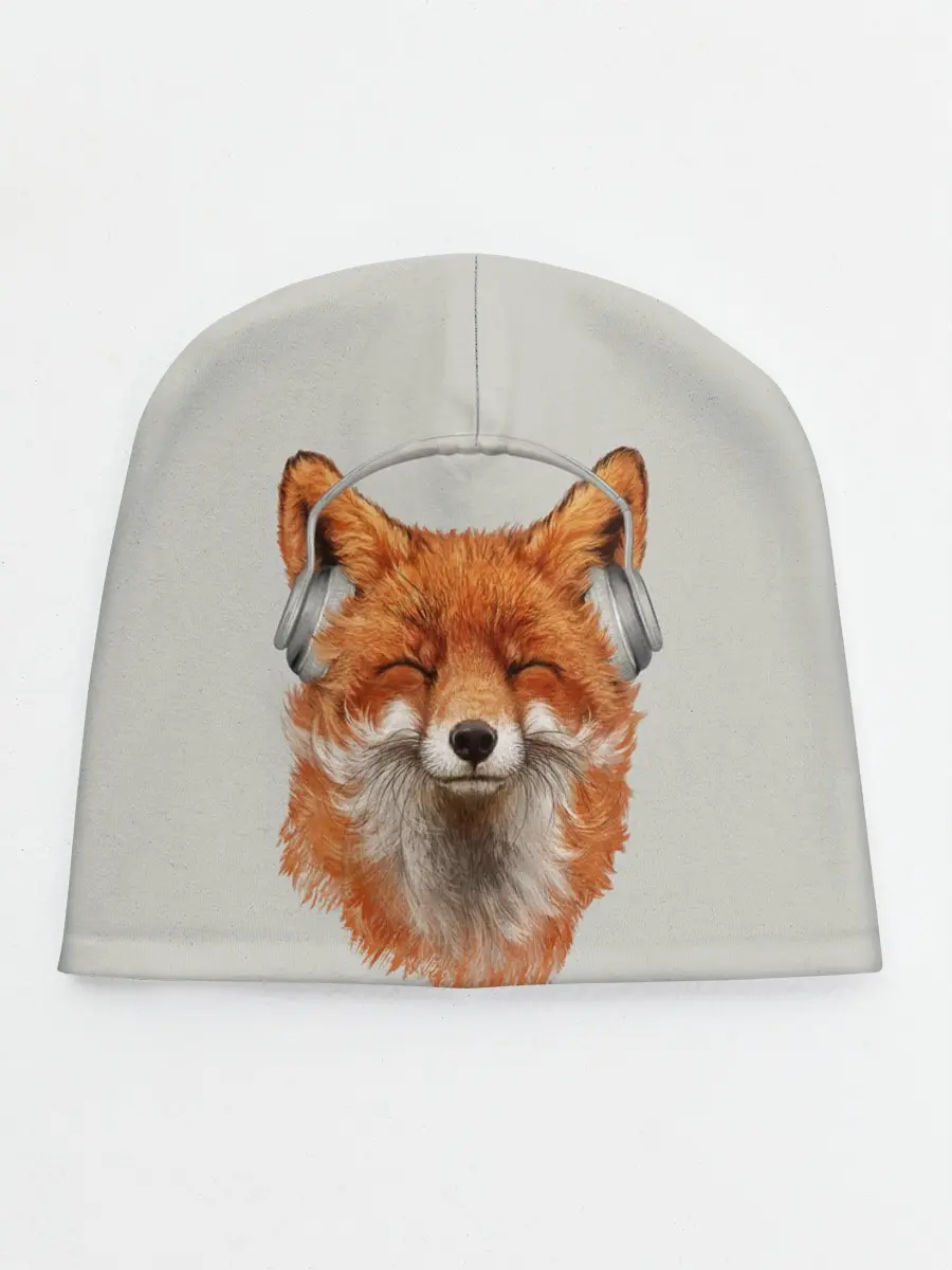 Детская шапка / Лиса в наушниках