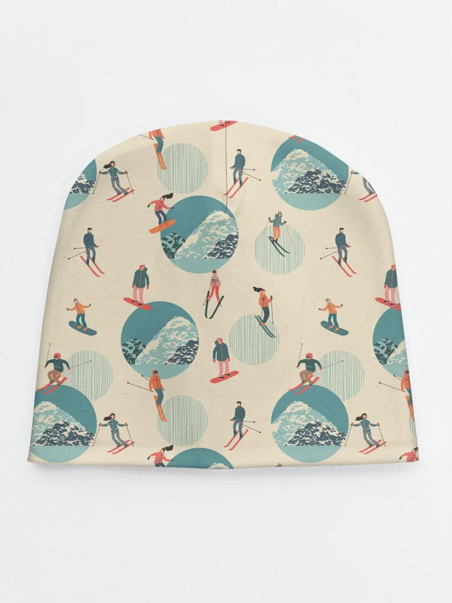 Детская шапка / лыжники