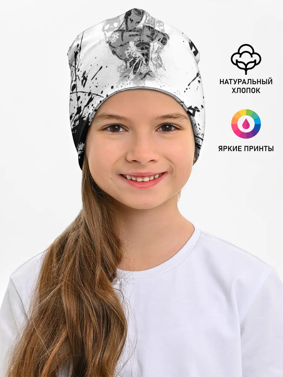 Детская шапка / KILLER QUEEN черные брызги
