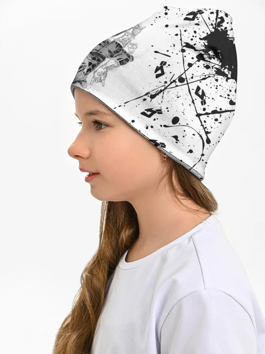 Детская шапка / KILLER QUEEN черные брызги