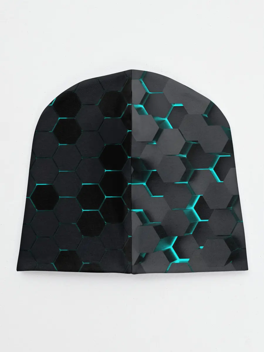 Детская шапка / 3D соты BLUE