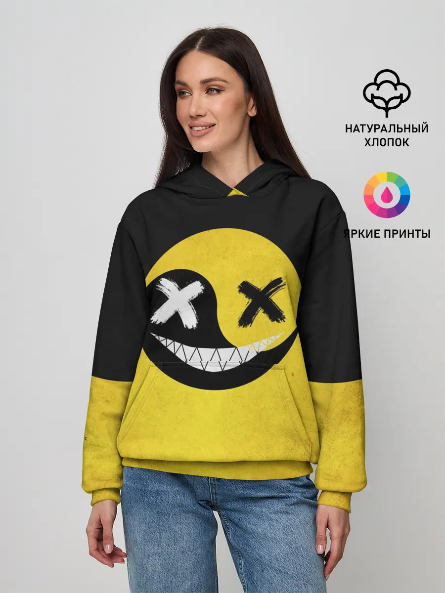 Женское худи / Smile yin and yang