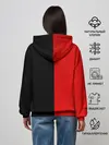 Женское худи / Smail Black and red