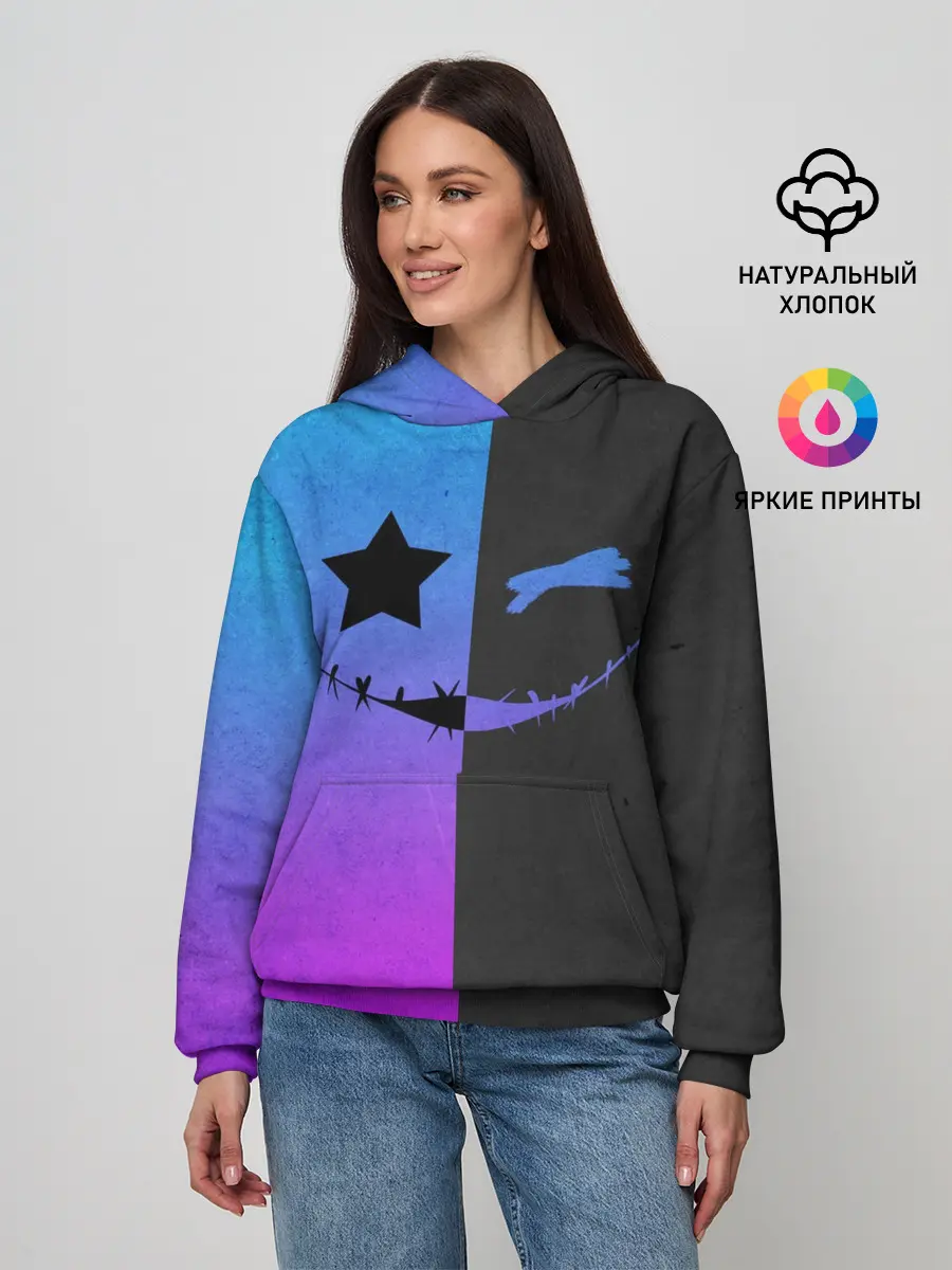 Женское худи / Gradient emoji