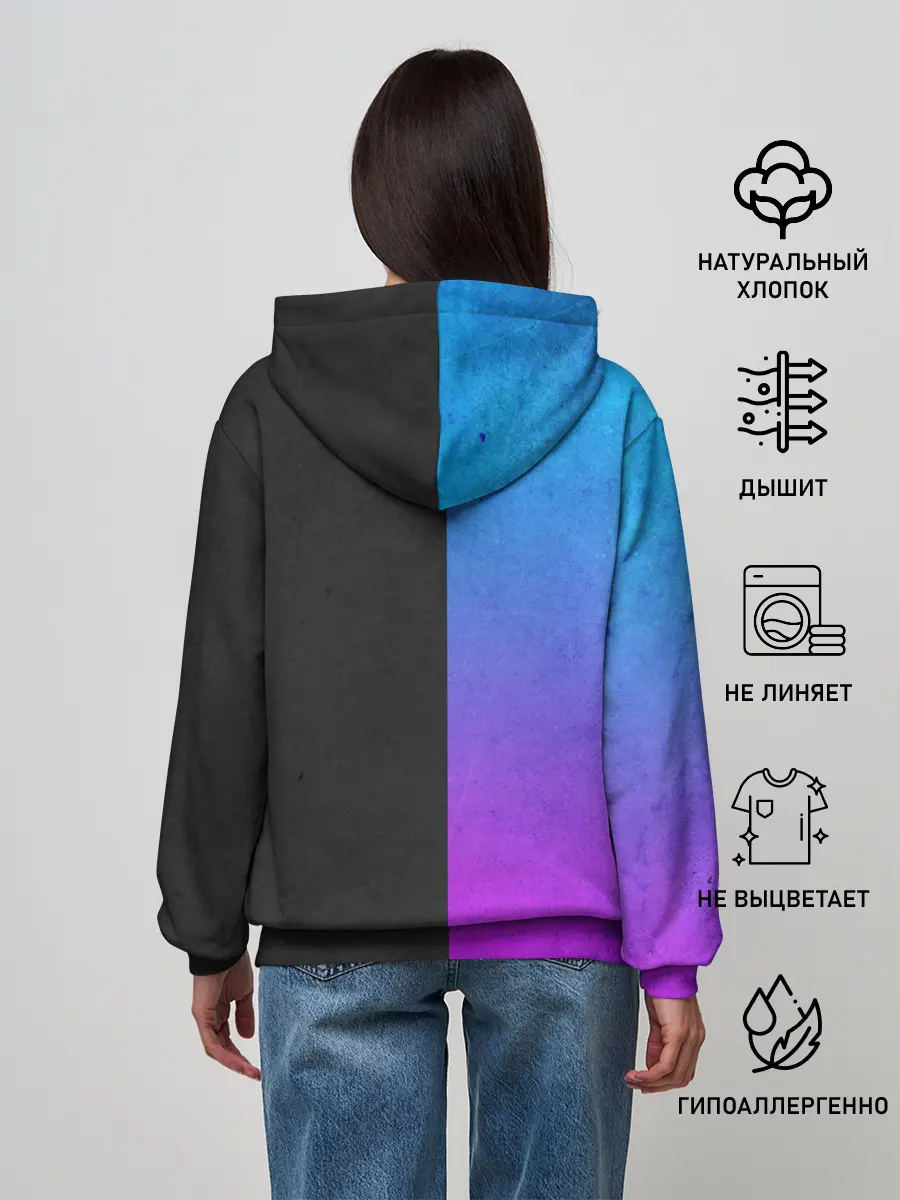 Женское худи / Gradient emoji